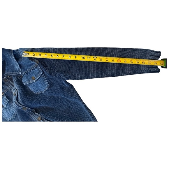 Pure Blue Japan (PBJ Blues) Denim Knit Jacket Indigo Y2K Japan Women’s Sz S - Picture 4 of 9